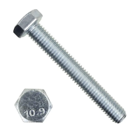 Болт шестигранный с полной мелкой резьбой М14х1,5х90 DIN 961 класс прочности 10.9 оцинкованная сталь
