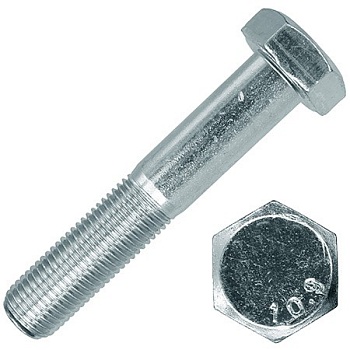 Болт шестигранный с неполной резьбой М16х270 DIN 931 класс прочности 10.9 оцинкованная сталь